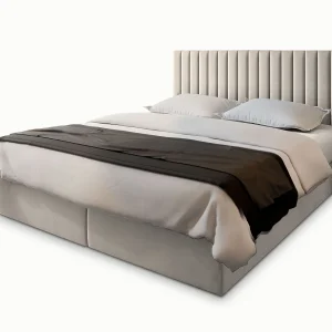Boxspringbed BRESEL 180×200 cm Set met hoofdbord, bedbodem en matras, Beige Boxspringbed BRESEL 180×200 cm Set met hoofdbord, bedbodem en matras, Beige