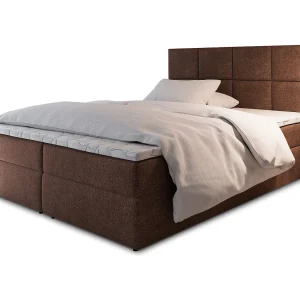 Boxspringbed LENA 180×200 cm Set met hoofdbord, bedbodem en matras, Bruin Boxspringbed LENA 180×200 cm Set met hoofdbord, bedbodem en matras, Bruin