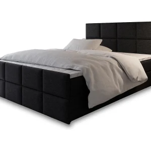 Boxspringbed ARIEL 180×200 cm Set met hoofdbord, bedbodem en matras, Zwart Boxspringbed ARIEL 180×200 cm Set met hoofdbord, bedbodem en matras, Zwart