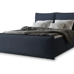Boxspringbed MONTA 160×200 cm Set met hoofdbord, bedbodem en matras, Blauw