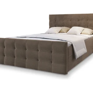 Boxspringbed AMON 160×200 cm Set met hoofdbord, bedbodem en matras, Bruin Boxspringbed AMON 160×200 cm Set met hoofdbord, bedbodem en matras, Bruin