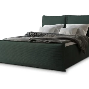 Boxspringbed MONTA 160×200 cm Set met hoofdbord, bedbodem en matras, Dennengroen