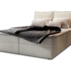 Boxspringbed LENTE 140×200 cm Set met hoofdbord, bedbodem en matras, Beige Boxspringbed LENTE 140×200 cm Set met hoofdbord, bedbodem en matras, Beige