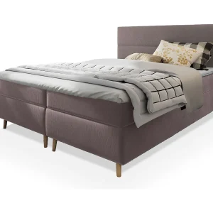 Boxspringbed SANTA 180×200 cm Set met hoofdbord, bedbodem en matras, Roze Boxspringbed SANTA 180×200 cm Set met hoofdbord, bedbodem en matras, Roze