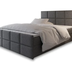 Boxspringbed ARIEL 140×200 cm Set met hoofdbord, bedbodem en matras, Lichtgrijs Boxspringbed ARIEL 140×200 cm Set met hoofdbord, bedbodem en matras, Lichtgrijs