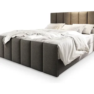 Boxspringbed LAGO 140×200 cm Set met hoofdbord, bedbodem en matras, Lichtgrijs