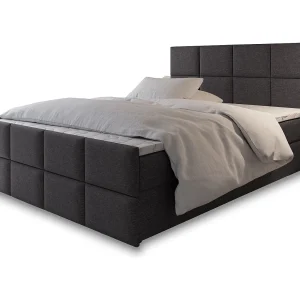 Boxspringbed ARIEL 180×200 cm Set met hoofdbord, bedbodem en matras, Grijs Boxspringbed ARIEL 180×200 cm Set met hoofdbord, bedbodem en matras, Grijs