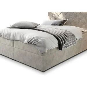 Boxspringbed RIVA 140×200 cm Set met hoofdbord, bedbodem en matras, Beige Boxspringbed RIVA 140×200 cm Set met hoofdbord, bedbodem en matras, Beige