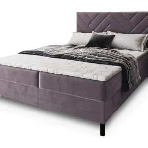 Boxspringbed ROKIS 180×200 cm Set met hoofdbord, bedbodem en matras, Paars Boxspringbed ROKIS 180×200 cm Set met hoofdbord, bedbodem en matras, Paars