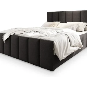 Boxspringbed LAGO 180×200 cm Set met hoofdbord, bedbodem en matras, Grijs
