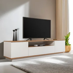 "Veramont" Houten TV-standaard – Modern Design – Bruin – 180 x 44 x 44 cm "Veramont" Houten TV-standaard – Modern Design – Bruin – 180 x 44 x 44 cm