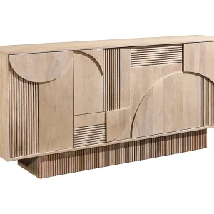 Buffet ORINO 170 cm – Massief mangohout in whitewash – Art Deco stijl Buffet ORINO 170 cm – Massief mangohout in whitewash – Art Deco stijl