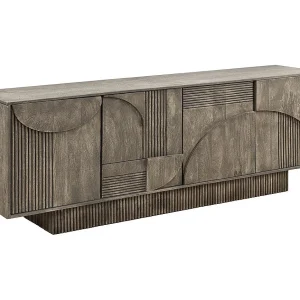 Buffet 170 cm met 4 deuren van massief rookgrijs mangohout – Collectie ORINO Buffet 170 cm met 4 deuren van massief rookgrijs mangohout – Collectie ORINO