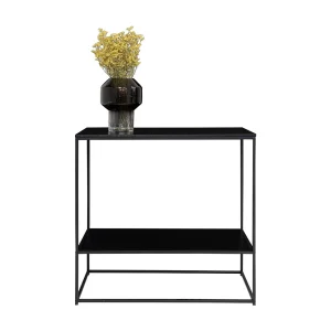 Console Tafel Vita, Zwart, 36x80x80 cm, Kendra Home Console Tafel Vita, Zwart, 36x80x80 cm, Kendra Home