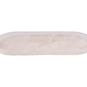 De Resin Oval Bord – Roze Wit De Resin Oval Bord – Roze Wit