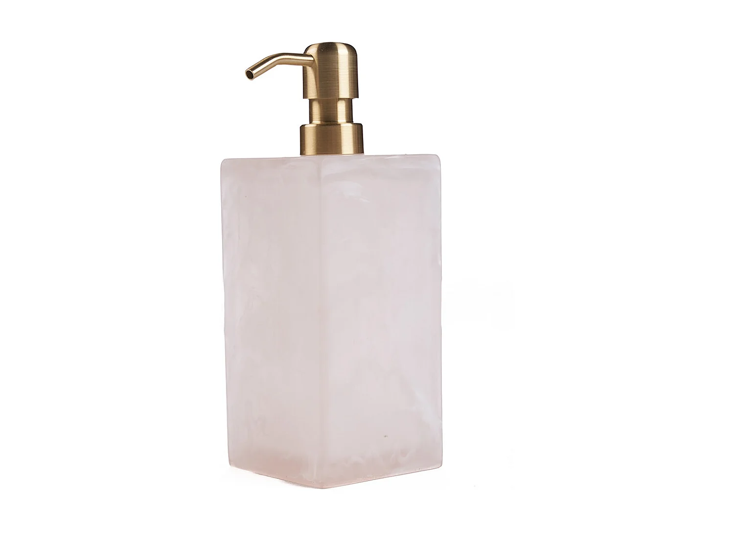 De Resin Zeepdispenser - Roze Wit