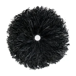 De Raffia Juju Muurdecoratie – Zwart