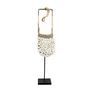 De Shell Purse op Stand – Wit