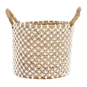 De Cross Stitched Macrame Mand – M De Cross Stitched Macrame Mand – M