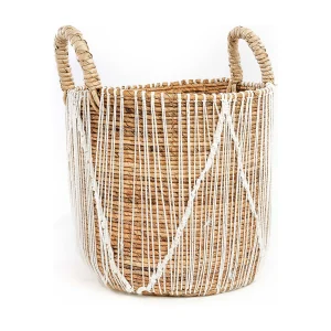 De Straight Stitched Macramé Mand – L