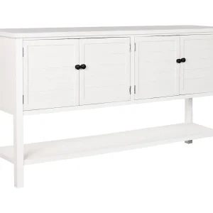Buffetkast van vurenhout, MDF, 160x40x86 cm, wit.
