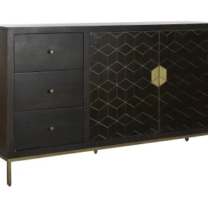 Buffet Acacia Metaal 160x40x90 Donkerbruin Buffet Acacia Metaal 160x40x90 Donkerbruin