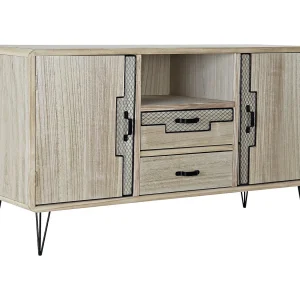 Buffet Paulownia Metaal 120x41x65 Natuurlijk