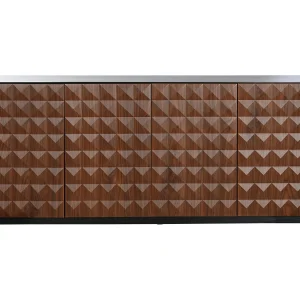 Buffetkast van MDF, 188,4 x 42,1 x 80,6 cm, bruine ruiten.