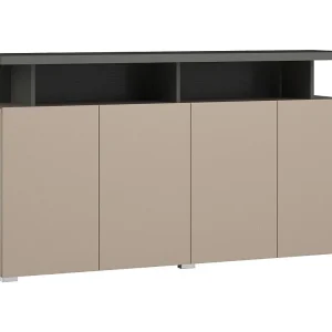 Buffet 4 deuren NESS – Afwerking Congo – 12 opbergvakken – Strak design zonder LED
