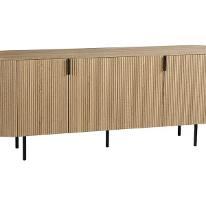 Buffet VAGOS – Kleur natuurlijk eiken – 4 deuren – 200 cm – Grote moderne buffetkast – Ruime opbergruimte Buffet VAGOS – Kleur natuurlijk eiken – 4 deuren – 200 cm – Grote moderne buffetkast – Ruime opbergruimte