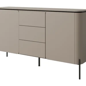 Buffet BELLA 2 deuren 3 laden – Afwerking Congo mat – Zwarte metalen poten Buffet BELLA 2 deuren 3 laden – Afwerking Congo mat – Zwarte metalen poten