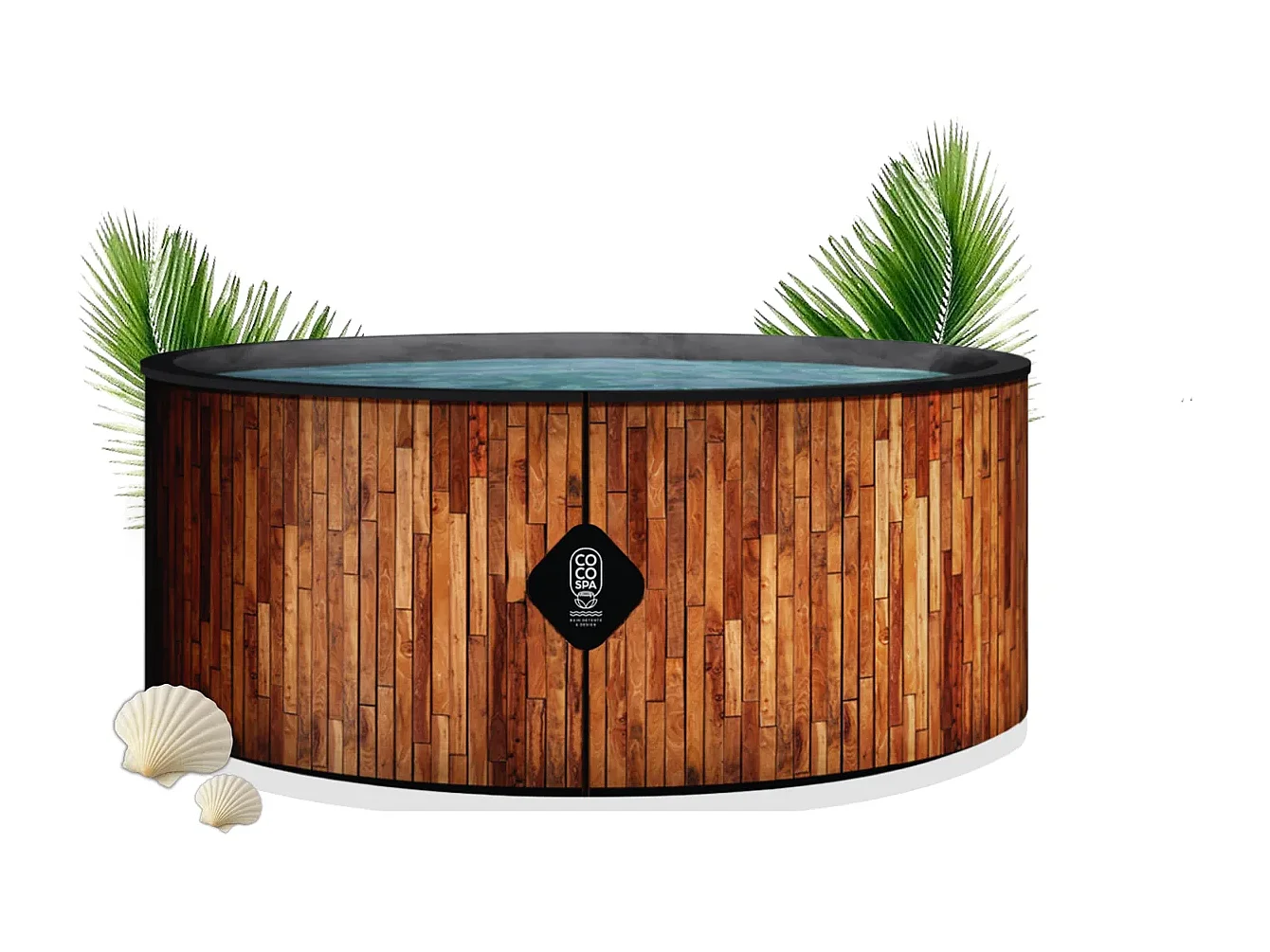 Coco Bain Zwembad St Tropez - Bovengronds Zwembad Ø 180 cm - 1200 liter - Houtlook