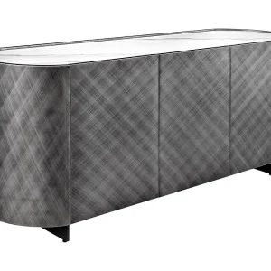 Buffet 150 cm 3 deuren 1 lade grijs en wit marmer – Collectie MILANO Buffet 150 cm 3 deuren 1 lade grijs en wit marmer – Collectie MILANO