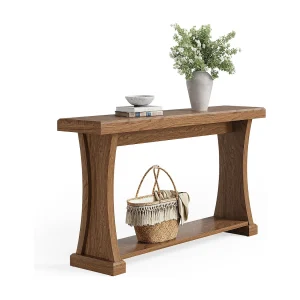 Consoletafel van 160 cm voor de hal, 2-laags haltafel achter de bank Consoletafel van 160 cm voor de hal, 2-laags haltafel achter de bank