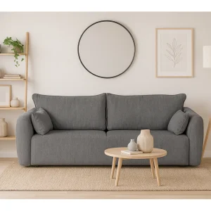 DALLAS – 3-zits slaapbank 238×90 cm, slaapoppervlak 140×196 cm, stof Raven 7 grijs DALLAS – 3-zits slaapbank 238×90 cm, slaapoppervlak 140×196 cm, stof Raven 7 grijs