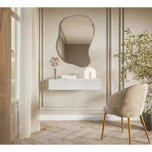 Consoletafel met lade – 90 cm – hangend – wit – VELDIO