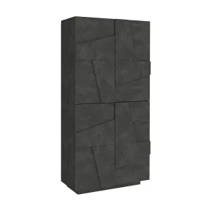 Dmora Schoenenkast Orfeo 38x81x167h cm Leigrijs 7 Planken 32 Paar, Schoenenmeubel 4 Deuren Made in Italy Dmora Schoenenkast Orfeo 38x81x167h cm Leigrijs 7 Planken 32 Paar, Schoenenmeubel 4 Deuren Made in Italy