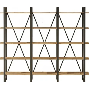 Dangelin Boekenkast, Kantoorplank, Boekenkast, Bibliotheek, 220x34h180 cm, Eik Dangelin Boekenkast, Kantoorplank, Boekenkast, Bibliotheek, 220x34h180 cm, Eik