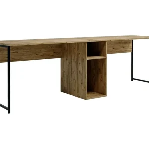 Dferguso Bureau, Multifunctioneel Bureau, PC Bureautafel, Werkblad, 240x60h74 cm, Eiken