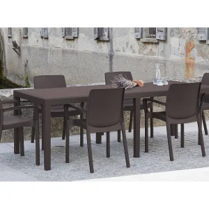 Dmains buitentafel, Uitschuifbare rechthoekige eettafel, Uitschuifbare tuintafel met rotaneffect, 100% Made in Italy, 150x90h72 cm, Bruin Dmains buitentafel, Uitschuifbare rechthoekige eettafel, Uitschuifbare tuintafel met rotaneffect, 100% Made in Italy, 150x90h72 cm, Bruin