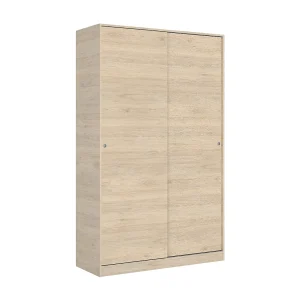 Dmora Kast 2 Deuren Denali 50x204h cm Bruin Eiken Kapstok 4 Planken, Kledingkast Slaapkamer 2 Deuren