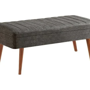 Bank Falcon, draagvermogen 130 kg, 105x40x49h cm notenbruin, framekleur zwart, zithoogte 40 cm
