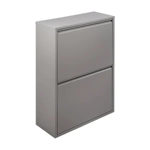 Dmora Prullenbak Achros 25x60x92.5h cm Grijs Capaciteit 72 (18 per Bak) 4 Inzetbakken, Uittrekbare Bak