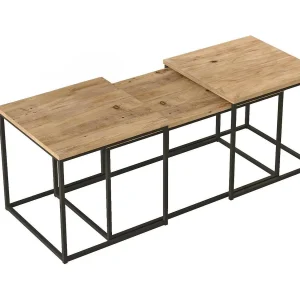 Dnocer-satal, koffietafeltafel, bankrek, woonkamerplank, 190x50h48 cm, Eik
