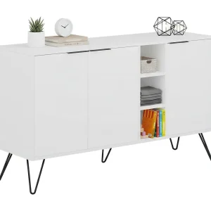 Dpenz dressoir, Woonkamerbuffet, Woonkamer, Keukenkast, 142x36h83 cm, Wit Dpenz dressoir, Woonkamerbuffet, Woonkamer, Keukenkast, 142x36h83 cm, Wit