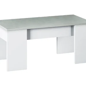 Dmora Salontafel Oceanside 45x100x50h cm Wit, Verstelbaar Blad met Opbergruimte, Rechthoekig Dmora Salontafel Oceanside 45x100x50h cm Wit, Verstelbaar Blad met Opbergruimte, Rechthoekig