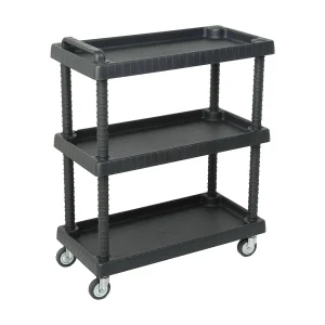 Dbagnolin-wagen, Multifunctionele wagen, wagen met wielen, gereedschapswagen met 1 plank, 100% Made in Italy, 75x38h92 cm, Antraciet