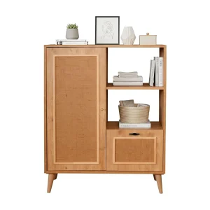 Dpozz Dressoir, Woonkamer Buffet, Woonkamer, Keuken Pantry, 90x40h110 cm, Eiken Dpozz Dressoir, Woonkamer Buffet, Woonkamer, Keuken Pantry, 90x40h110 cm, Eiken