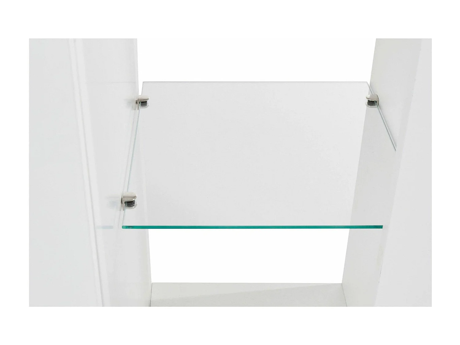 Credenza Ddalessandr, buffet in4 deuren, woonkamer, moderne bijzet, 100% Made in Italy, 220x40h80 cm, Wit glanzend