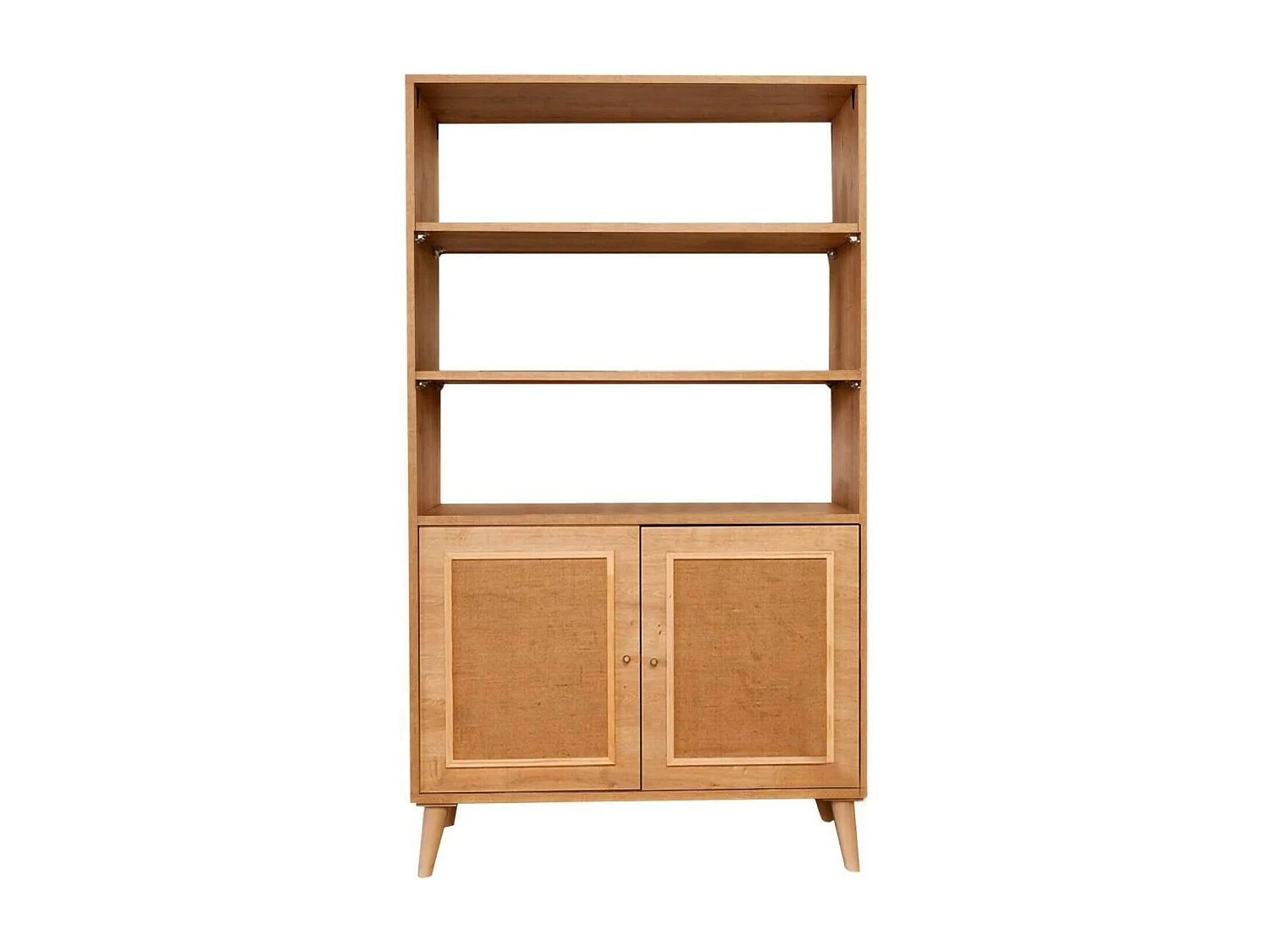 Dmou-bibliotheekTinh, kantoorplank, boekenrek, bibliotheek, 90x40h110 cm, eik